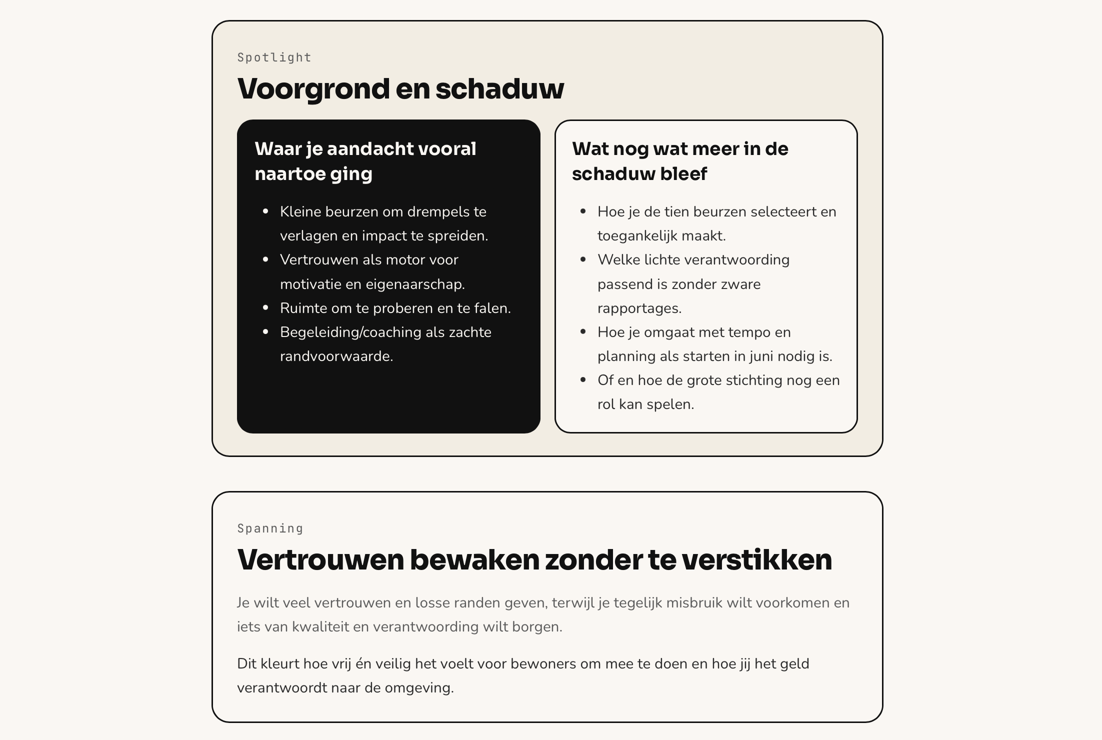 Nieuwe terugkoppeling — visueler en lichter