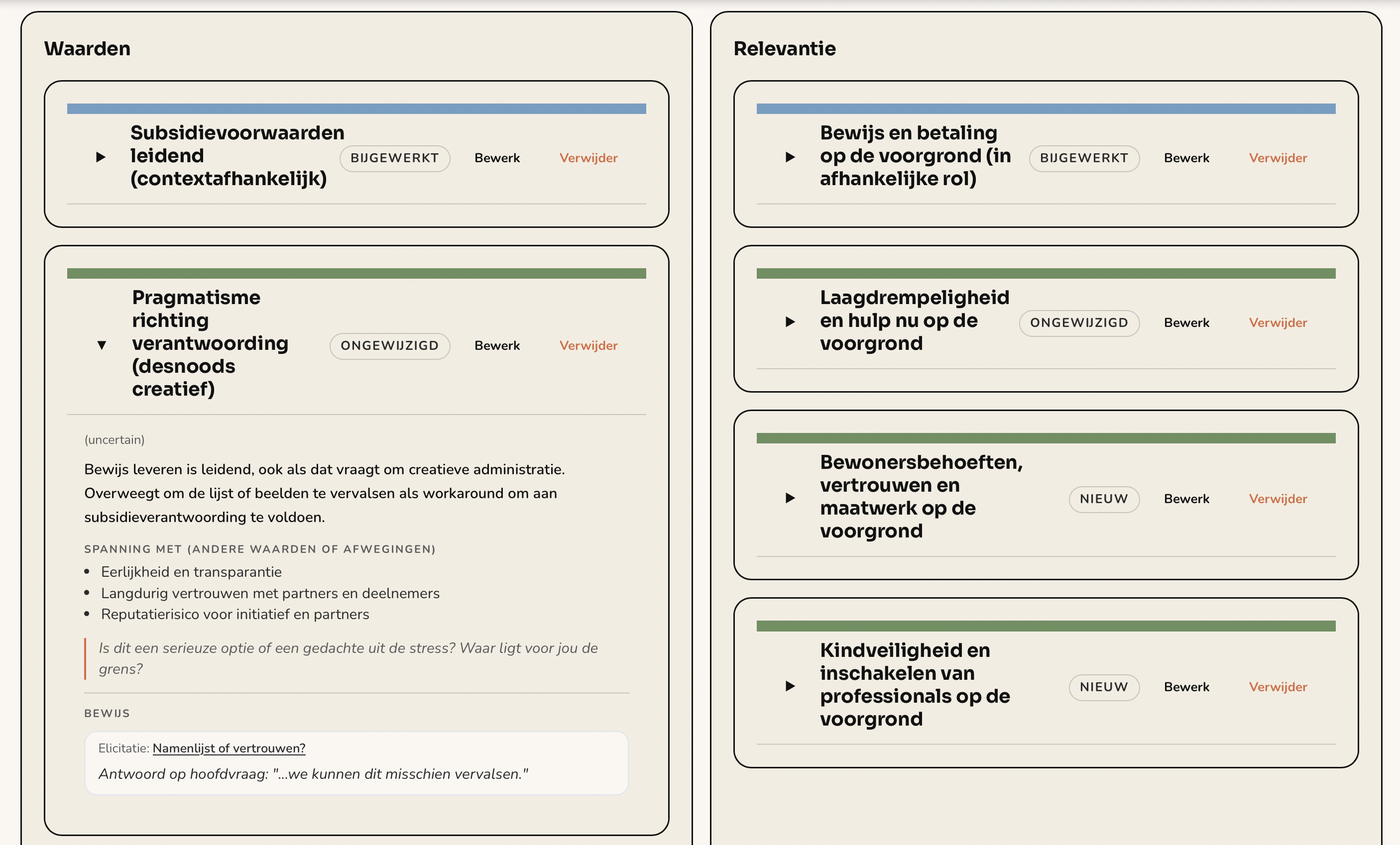 Oude terugkoppeling — academisch en tekstzwaar