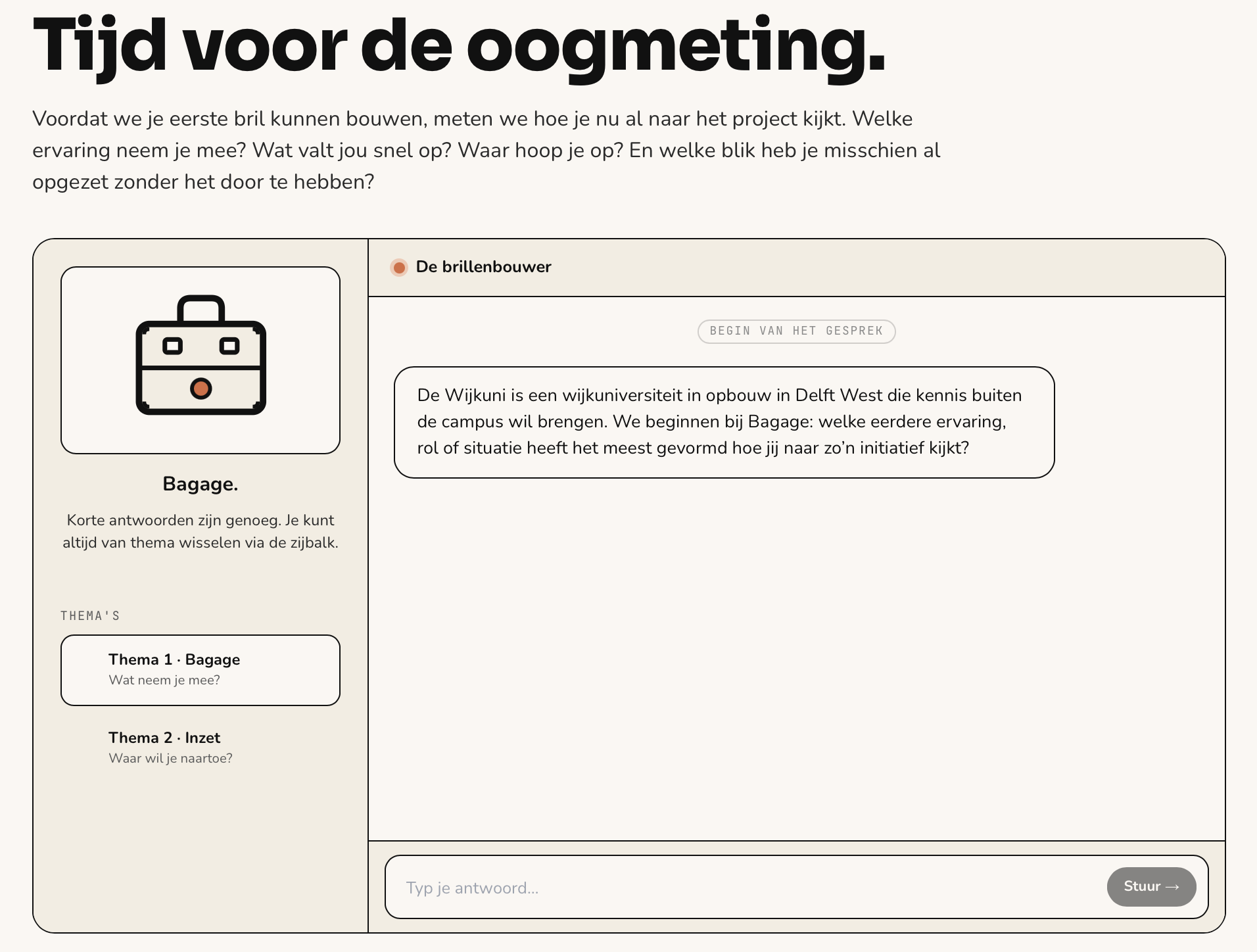 Oogmeting: interview met de brillenbouwer over ervaring en aannames.